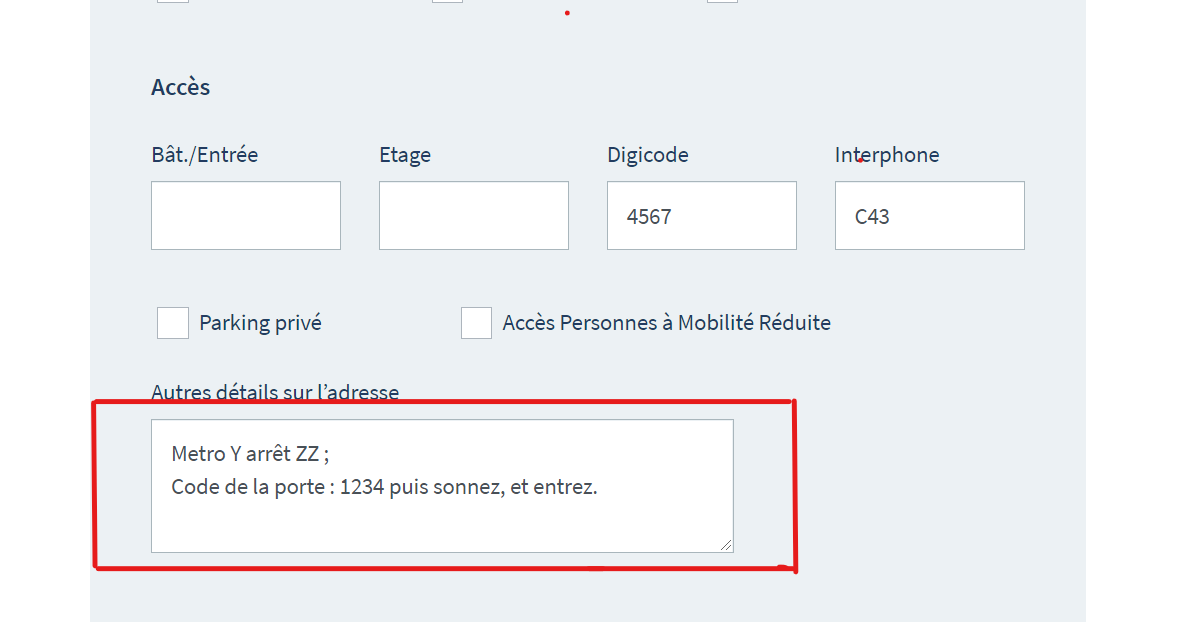 Communiquer aux clients des informations complémentaires (détails de l
